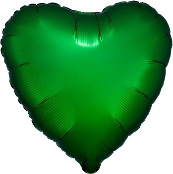 Heart - Satin Emerald Green - 17 inch - S18 Anagram (1)