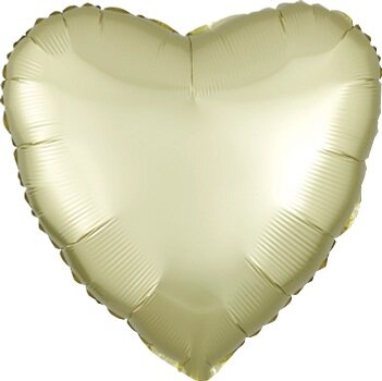 Heart - Satin Pastel Yellow - 17 inch - S18 Anagram (1)