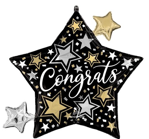 Congrats stars - Geslaagd - 29 inch - S40 Anagram (1)