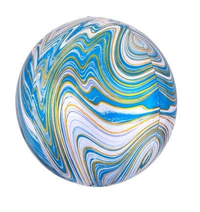 Orbz - Marble : Blauw - 16 inch - G20 Anagram (1)